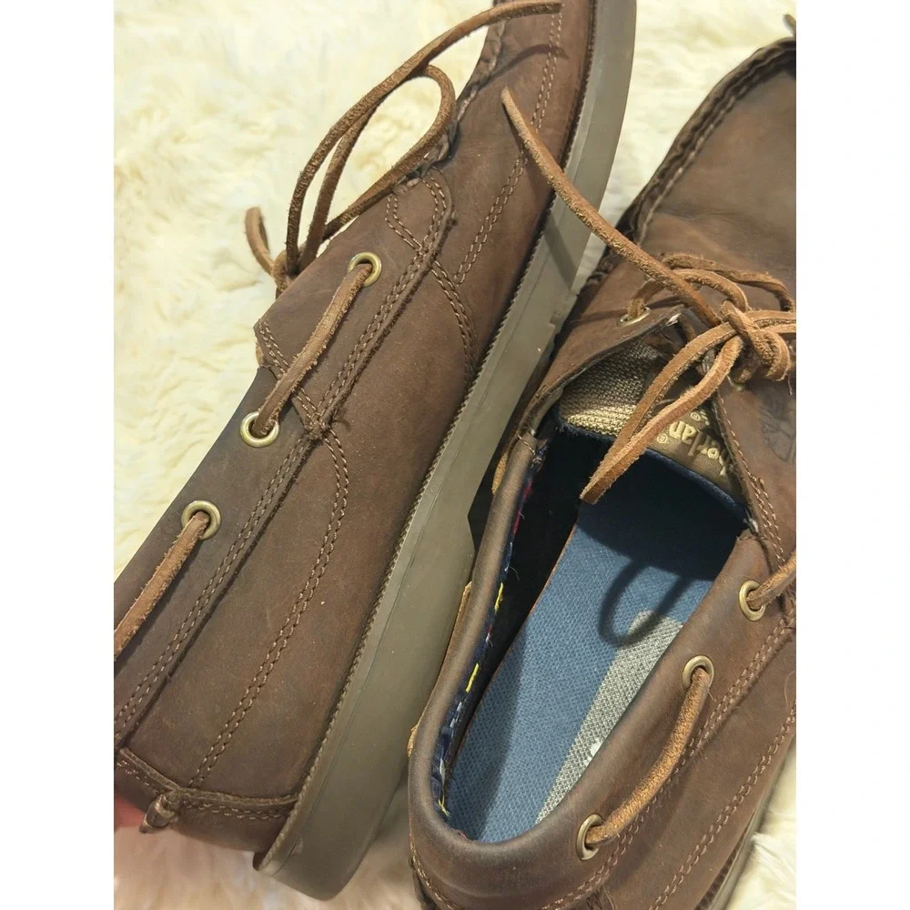 Timberland Earthkeepers Boat Shoes Mens 10 Brown Good Leather 5231R Loafers